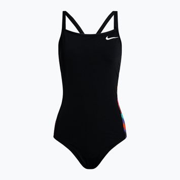 Costum de baie pentru femei, o singură piesă Nike Multiple Print Racerback Splice One negru NESSC051-001