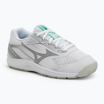 Încălțăminte de volei pentru copii Mizuno Cyclone Speed 5 white/black/frozen emerald