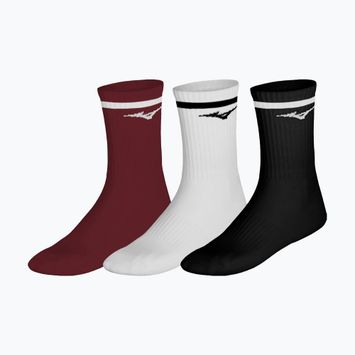 Șosete Mizuno Training With Line 3 perechi sun dried tomato/white/black