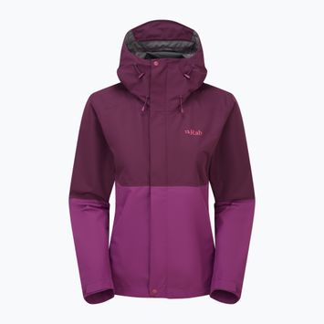 Geacă de ploaie pentru femei Rab Downpour mulberry/plum