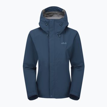 Geacă de ploaie pentru femei Rab Downpour tempest blue