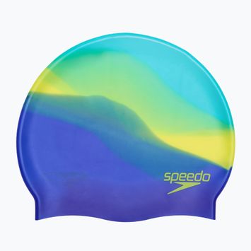 Cască de înot pentru copii Speedo Multi Colour Silicone Junior fluo artic/true cobalt/lemon drizzle