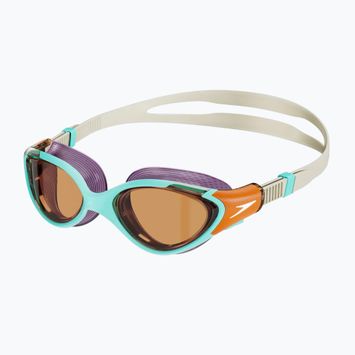 Ohelari de înot pentru femei Speedo Biofuse 2.0 marine blue/pumpkin spice/pale tan