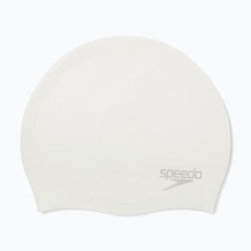 Cască de înot Speedo Plain Moulded Silicone white/silver