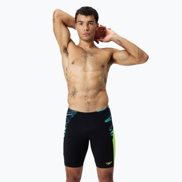 Boxeri de înot pentru bărbați  Speedo Endurance+ MAX Splice Jammer black/hyper yellow