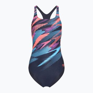 Costum de baie dintr-o piesă pentru femei Speedo Digital Placement Medalist zoom boom/true navy