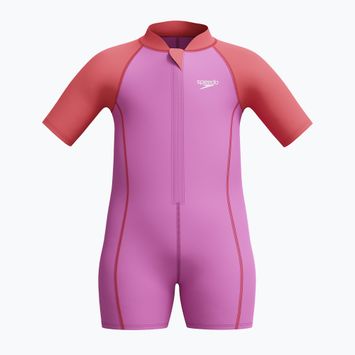 Costum de înot dintr-o piesă pentru copii Speedo Learn To Swim Neoprene neon violet