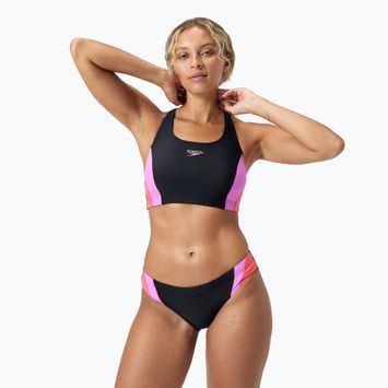 Costum de baie din două piese pentru femei Speedo Colourblock Splice 2.0 neon violet