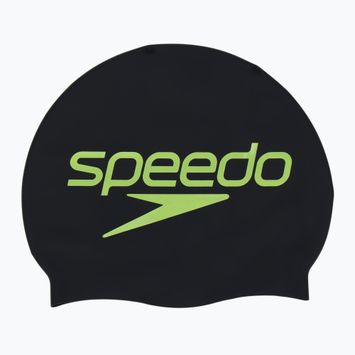 Cască de înot Speedo Printed Silicone black stacked logo