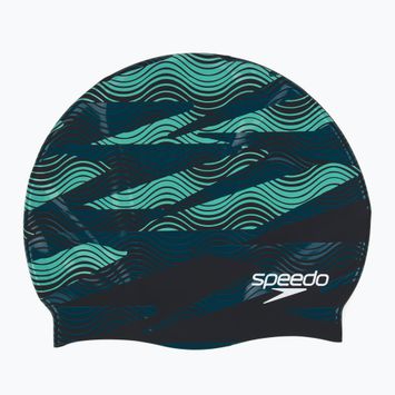 Cască de înot Speedo Printed Silicone dark teal semi tide