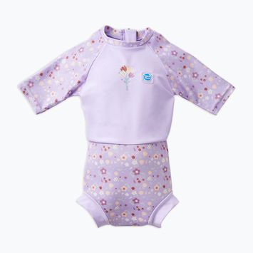 Costum UPF 50+ pentru copii Splash About Happy Nappy lilac sprnig