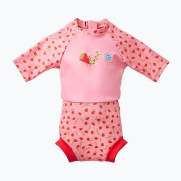 Costum UPF 50+ pentru copii Splash About Happy Nappy strawberry field