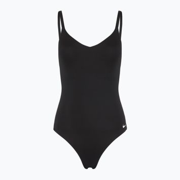Costum de înot dintr-o piesă pentru femei Nike Essential V-Neck black