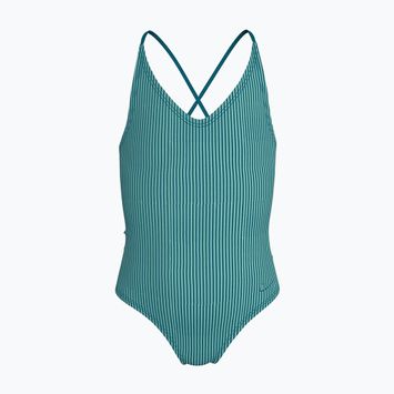Costum de înot întreg pentru copii Nike Ocean Bound Ripple Texture Lace Up blached turquoise