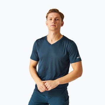 Tricou de trekking pentru bărbați REGATTA Fingal V-Neck moonlight denim