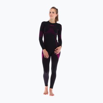 Tricou termic cu mânecă lungă pentru femei Viking Eiger, negru, and pink 500/21/3091