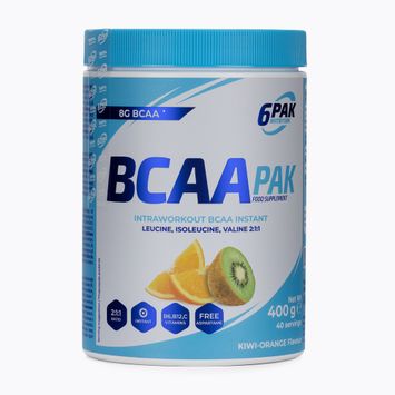 Aminoacizi BCAA 6PAK PAK 400g, portocale și kiwi, PAK/013#POMKI