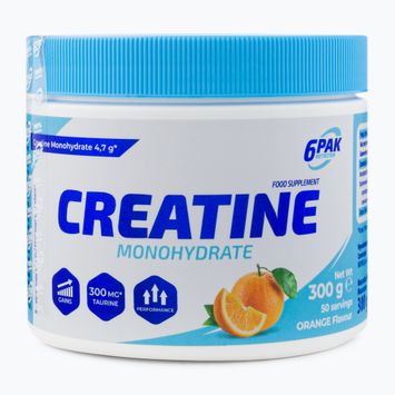 Creatină monohidrat 6PAK creatină 300g portocaliu PAK/243