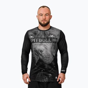 Longsleeve de antrenament pentru bărbați Pitbull Mesh Performance Pro Plus Born in 1989 black