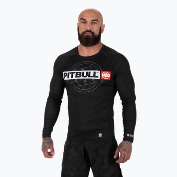 Rashguard longsleeve pentru bărbați Pitbull Rashguard Hilltop Sports black