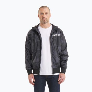 Geacă pentru bărbați  Pitbull Athletic Logo Hooded Nylon all black camo