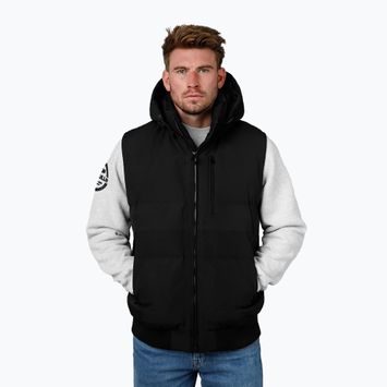 Vestă pentru bărbați Pitbull Patton Quilted Hooded black