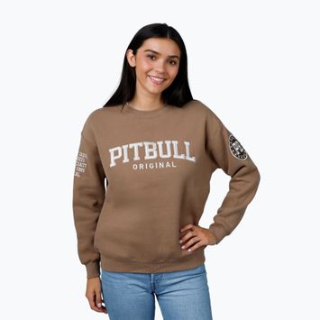 Hanorac pentru femei Pitbull Tyrian Crewneck coyote brown