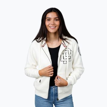 Hanorac pentru femei Pitbull Sherpa Ruffina Hooded Zip off white