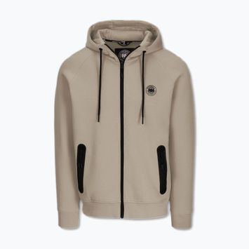 Hanorac pentru bărbați  Pitbull Dogwood Hooded Zip Sweatshirt dark sand