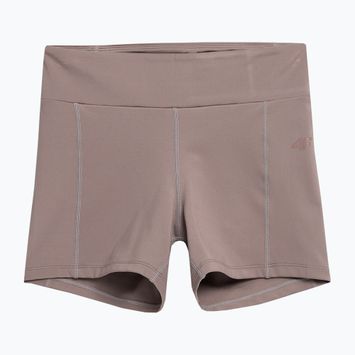 Pantaloni scurți de yoga pentru femei 4F maro 4FSS23TFSFSHF138-82S