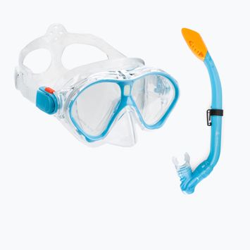 Set de snorkeling pentru copii AQUASTIC Mască + Tub albastru MSK-01N