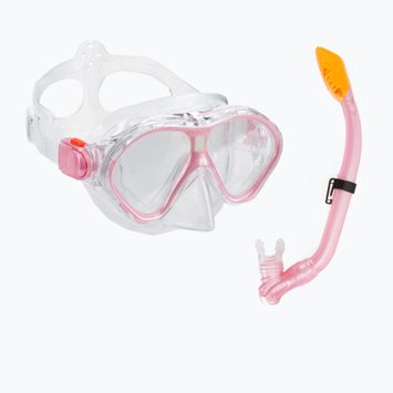 Set de snorkeling pentru copii AQUASTIC Mască + Tub roz MSK-01R