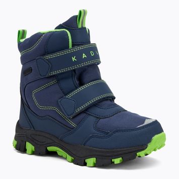 Ghete de zăpadă pentru copii KADVA Snowey Mid WaterProof bleumarin/verde