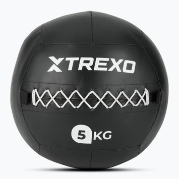 Minge medicinală TREXO Wall Ball 5 kg negru