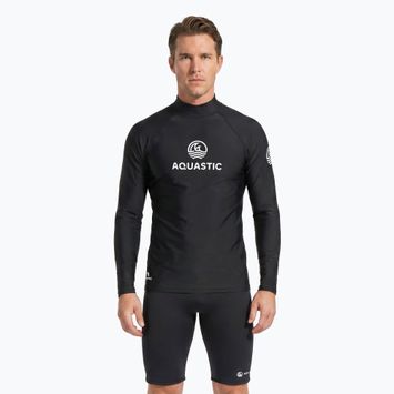 Longsleeve pentru înot Aquastic RIMOS LS UV 50+ UPF negru