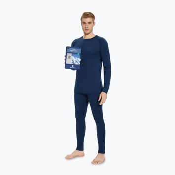 Set de lenjerie termoactivă pentru bărbați WOOLCANO Merino SET0540 bleumarin