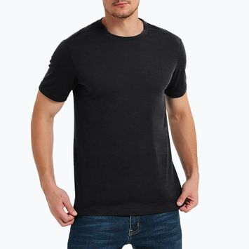 Tricou termoactiv pentru bărbați WOOLCANO Merino 100% TEE0546 negru