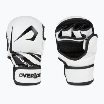 Overlord mănuși de grappling Sparring MMA piele naturală alb 101003-W/M