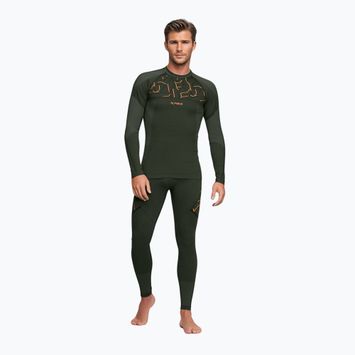 Set de lenjerie termoactivă pentru bărbați Alpinus Tactical Gausdal Set verde/portocaliu