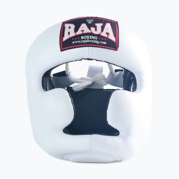 Cască de box  RAJA BOXING Semi Leather white