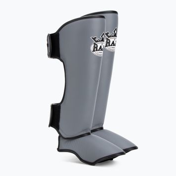 Apărători pentru tibie RAJA BOXING Lightweight Shin Guards Genuine Leather grey