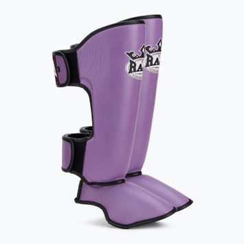 Apărători pentru tibie RAJA BOXING Lightweight Shin Guards Genuine Leather purple