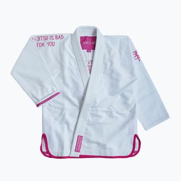 GI pentru jiu-jitsu brazilian pentru bărbați MANTO Balaclava alb MNG982_WHT/PIN