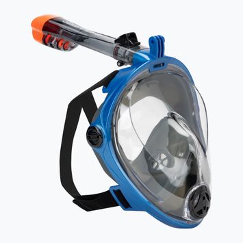 Mască facială completă de snorkeling AQUA-SPEED Spectra 2.0 neagră/albastră