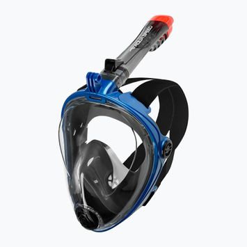Mască facială completă de snorkeling AQUA-SPEED Spectra 2.0 neagră/albastră