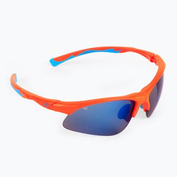 Ochelari de ciclism pentru copii GOG Balami mat neon portocaliu / albastru / albastru oglindă E993-3