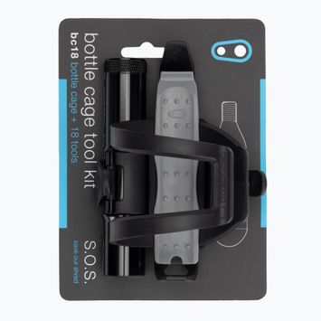 Set de instrumente pentru coșul bidonului Crankbrothers Multitool S.O.S. BC17 Bottle Cage Kit black