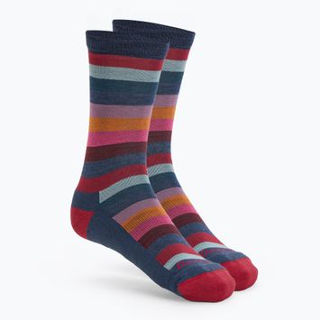 Șosete de trekking pentru femei Darn Tough Mystic Stripe Crew denim