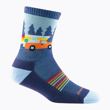 Șosete de trekking pentru copii Darn Tough Van Wild Micro Crew denim