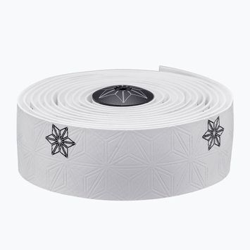 SUPACAZ Super Sticky Kush Galaxy Galaxy bandă albă / imprimare neagră / priză neagră / dopuri negre de bandă neagră pentru ghidon
